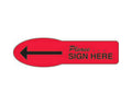 Spee-D-Flag™ Flags & Tags Right "Please...Sign Here" Red Removable 5/8" x 2-1/4", 100 per Pack | SDF-24