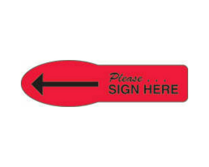 Spee-D-Flag™ Flags & Tags Right "Please...Sign Here" Red Removable 5/8" x 2-1/4", 100 per Pack | SDF-24