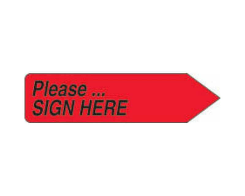 Spee-D-Point™ Flags & Tags "Please...Sign Here" Red Removable 9/16" x 2-1/4", 150 per Pack | SDP-25