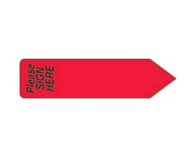 Spee-D-Point™ Flags & Tags "Please...Sign Here" Red Removable 9/16" x 2-1/4", 150 per Pack | SDP-29