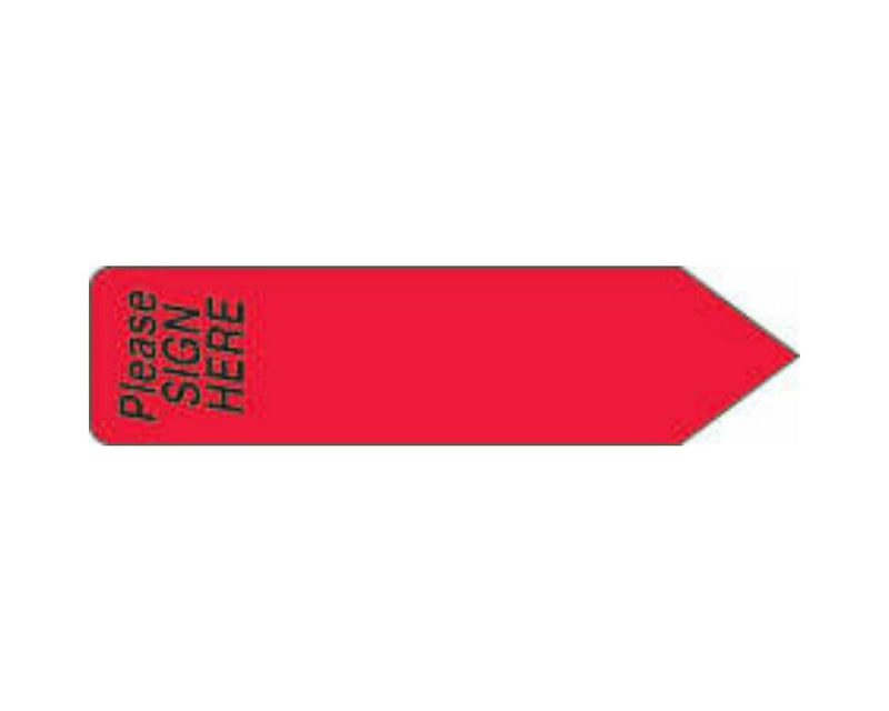 Spee-D-Point™ Flags & Tags "Please...Sign Here" Red Removable 9/16" x 2-1/4", 150 per Pack | SDP-29