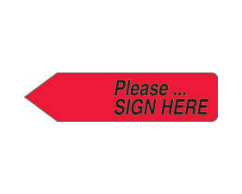 Spee-D-Point™ Flags & Tags "Please...Sign Here" Red Removable 9/16" x 2-1/4", 150 per Pack | SDP-33