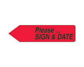 Spee-D-Point™Flags & Tags "Please...Sign & Date" Red Removable 9/16" x 2-1/4", 150 per Pack | SDP-37