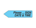 Spee-D-Point™ Flags & Tags "Please...Sign, Date & Time" Blue Removable 9/16" x 2-1/4", 150 per Pack |  SDP-39