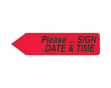 Spee-D-Point™ Flags & Tags "Please...Sign, Date & Time" Red Removable 9/16" x 2-1/4", 150 per Pack |  SDP-41