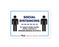 PDC Sign "Social Distancing" 7" x 10" Blue |  SGN-1-BLUE