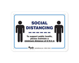PDC Sign "Social Distancing" 7" x 10" Blue |  SGN-1-BLUE