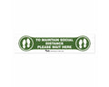 PDC Sign "Maintain Social Distance Please Wait Here" 4" x 17" Green |  SGN-11-GRN