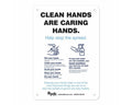 PDC Sign "Clean Hands are Caring Hands" 10" x 7" Blue | SGN-8-BLUE