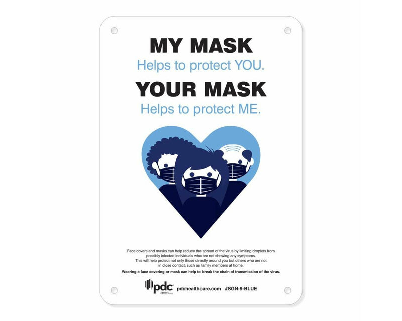 PDC Sign "My Mask Your Mask" 10" x 7" Blue | SGN-9-BLUE