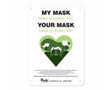 Sign "My Mask Your Mask" 10" x 7" Green |  SGN-9-GRN