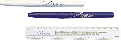 DEROYAL SKIN MARKERS AND RULERS PREP-RESISTANT INK (PACKAGING - 50/CASE)
