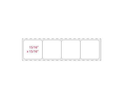 PDC Slide Label Direct Thermal Synthetic Permanent 1" Core 3 3/4" x 15/16" White, 1800 per Roll | SLIDE68