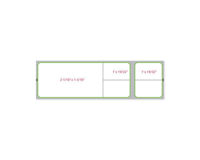PDC Label Misys/Sunquest Direct Thermal Paper Permanent 1 1/2" Core 4 1/8"x1 3/16" Green 1200 per Roll, 8 Rolls per Case | SQGR15