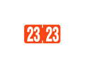 TAB® Compatible Color Code Label Year "23", 1 X 1/2 Dark Orange Mylar Permanent 500 Per Roll |  TB-23