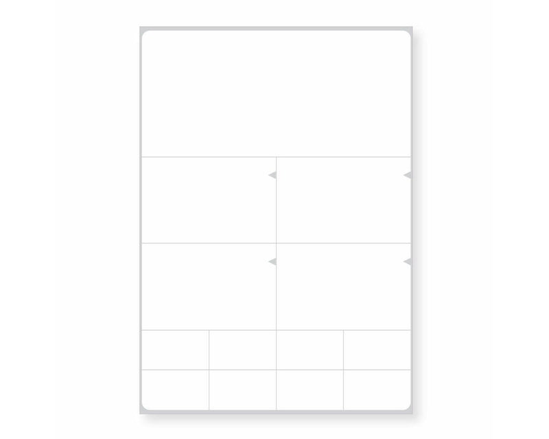 PDC V-Notch® Label Sms Direct Thermal Paper Permanent 3" Core 4-1/4" x 6" White 500 per Roll, 4 Rolls per Box | TD-MSMS-82BD