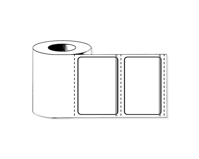 PDC Label Direct Thermal Paper Permanent 1" Core 4" x 2" White with Black Bar 800 per Roll, 5 Rolls per Box | TD1-24B