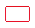 PDC Direct Thermal 2"x1-1/4" Label, 3/4" Core Size, Red Border, 250 Labels per Roll, 8 Rolls per Case | TD75-1142RB