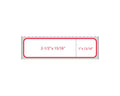 PDC Label CPSI Direct Thermal Paper Permanent 3" Core 3 1/2"x15/16" White with Red 5000 per Roll | TDRED01