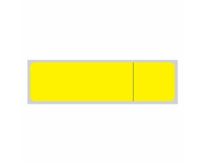 PDC Label Direct Thermal Paper Permanent 3" Core 3 1/2"x15/16" Yellow 5000 per Roll | TDWHP05