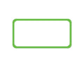 PDC Direct Thermal 2"x1" Label, 1" Core Size, Green Border, 1300 Labels per Roll, 8 Rolls per Case | THERMDGB16