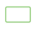PDC Direct Thermal 2"x1-1/4" Label, 1" Core Size Green Border, 1300 Labels per Roll | THERMDGB50