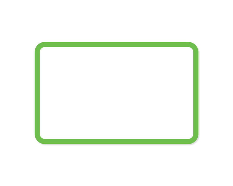 PDC Direct Thermal 2"x1-1/4" Label, 1" Core Size Green Border, 1300 Labels per Roll | THERMDGB50