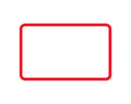 PDC Label Direct Thermal Paper Permanent 1" Core, 2"x1-1/4" White with Red 1300 per Roll | THERMDRB50