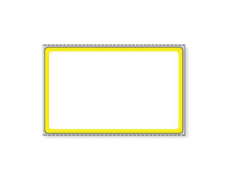 PDC Label Direct Thermal Paper Permanent 3" Core 4"x2 1/2" White with Yellow 2000 per Roll, 8 Rolls per Case | THERMDYB12