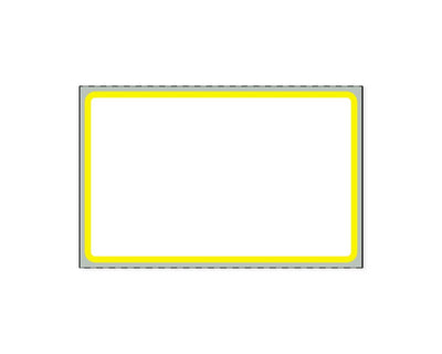 PDC Label Direct Thermal Paper Removable 3" Core 4"x2 1/2" White with Yellow 2000 per Roll, 8 Rolls per Case | THERMDYR12