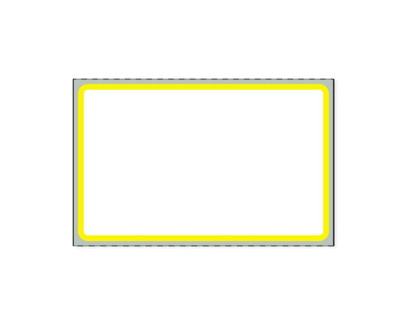 PDC Label Direct Thermal Paper Removable 3" Core 4"x2 1/2" White with Yellow 2000 per Roll, 8 Rolls per Case | THERMDYR12