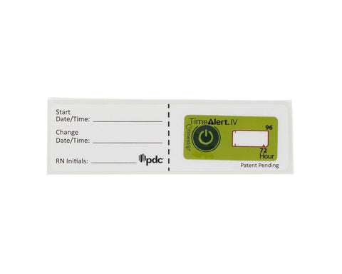 TimeAlert® IV: Reminder Label for IV Tubing Changes, 72 & 96 Hr Indicator, 100 per Box | TIMEALERTIV-7296