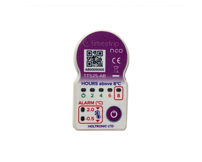 Timestrip® Neo Temperature Indicator, 2*C to 8*C with Alarm | TIMESTRIPNEO