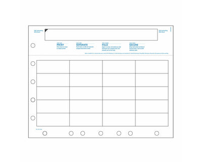 PDC Laser Wristband Paper Laminate Fold-Over 3/4" x 8" Adult White, 1000 per Box | TM-PLS-102A