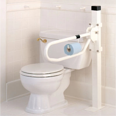 Toilet Hinged Arm Support-Floor Support