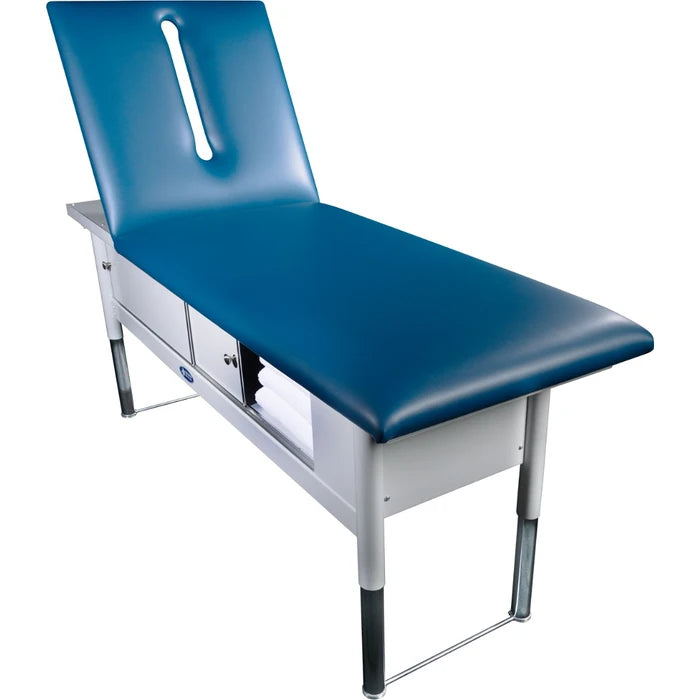 Tri W-G Hi-Lo 2-Section Treatment Table With Storage - Upholstery, 28" x 80” (Packaging - Each)