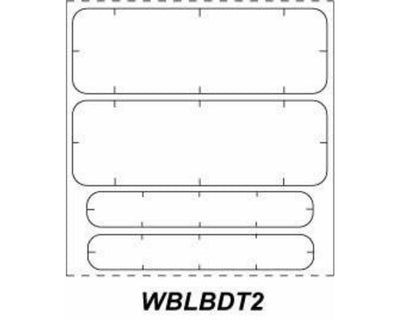 PDC Chart Labels Wristband Thermal x 1" Adult and Infant White - 100 per Qty Based Roll | WBLBDT2