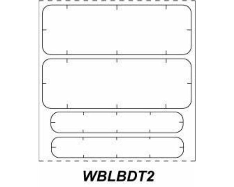 PDC Chart Labels Wristband Thermal x 1" Adult and Infant White - 100 per Qty Based Roll | WBLBDT2