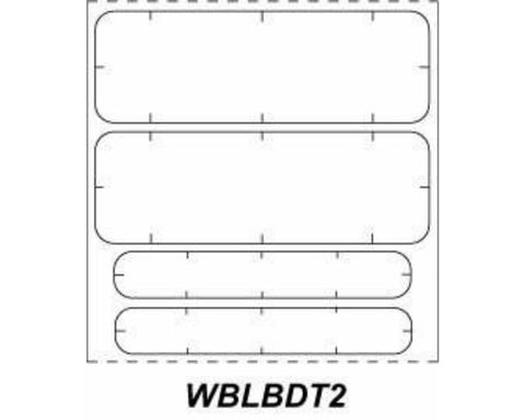 PDC Chart Labels Wristband Thermal x 1" Adult and Infant White - 100 per Qty Based Roll | WBLBDT2