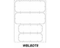 PDC Chart Labels Wristband Thermal x 1" White - 100 per Qty Based Roll | WBLBDT8