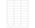 PDC Chart Labels Wristband Laser Portrait Premium, Multiple Size Labels x Adult, Pedi and Infant White - 31 Labels per Sheet, 4 Pks of 250 Labels per Case | WBLBL8