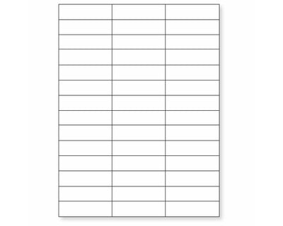 PDC Chart Labels Laser Portrait, Premium 2 5/8"x3/4" White - 42 Labels per Sheet, 4 Pks of 250 Sheets per Case | WBW-X30