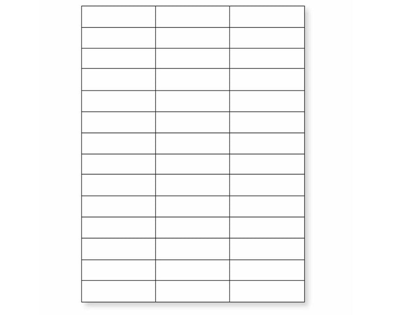 PDC Chart Labels Laser Portrait, Premium 2 5/8"x3/4" White - 42 Labels per Sheet, 4 Pks of 250 Sheets per Case | WBW-X30