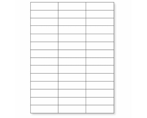 PDC Chart Labels Laser Portrait, Premium 2 5/8"x3/4" White - 42 Labels per Sheet, 4 Pks of 250 Sheets per Case | WBW-X30
