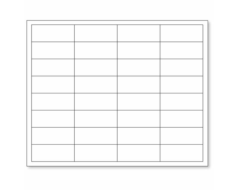 PDC Chart Labels Laser 2 5/8"x1 White - 250 per Case | WBW75