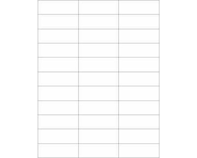 PDC Chart Labels Laser Portrait 2 27/32" x 1" White - 33 Labels per Sheet, 4 Pks of 250 Sheets per Case | WBW77