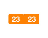 Ames® Compatible Color Code Label Year "23", 1-1/2" x 1/2", Orange, Mylar, 500 Per Roll | Y-AMR23