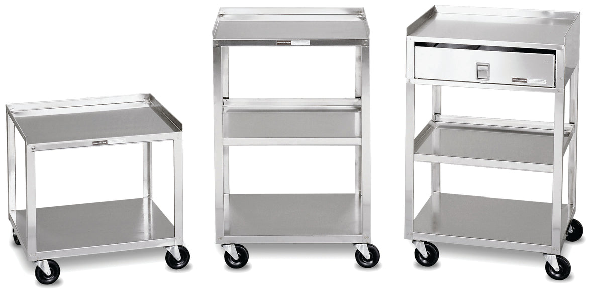 Mobile Stand - Stainless Steel - 2-shelf - FE-00-4002
