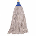 Cotton String Wet Mop Head and Handle Screw On Beige 48 Handle Length
