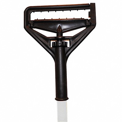 Wet Mop Handle T-Bar Head Mop Connection Type White Fiberglass 58 Handle Length